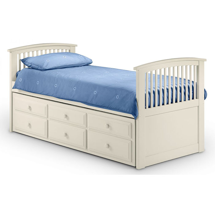 Hornblower Single Stone White Bed With Underbed